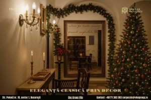 Decoratiuni de Craciun în stil interbelic: Eko Group Vila dezvăluie eleganța nobiliară a Crăciunului anilor ’30